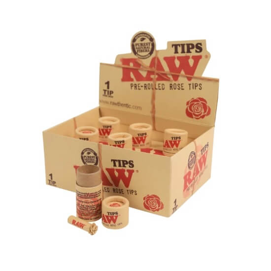 RAW Natural Pre-rolled Rose Tips | 6 Count Display product image